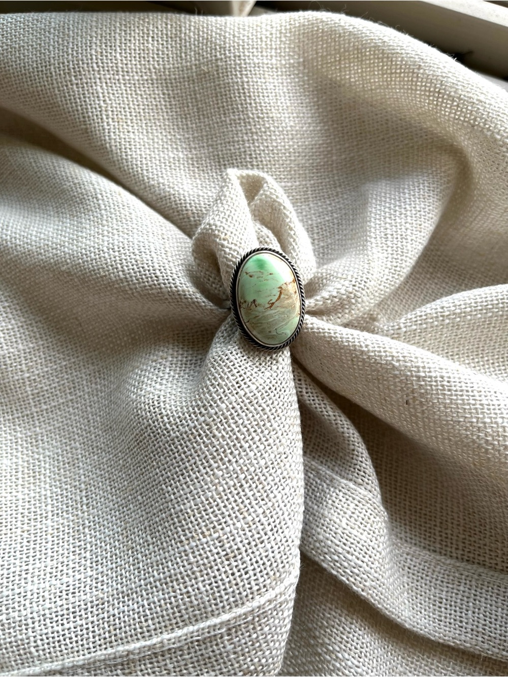 Oval Carabola Gemstone Ring